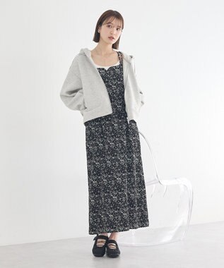 earth music&ecology エアもちフーディブルゾン Gray Mixture