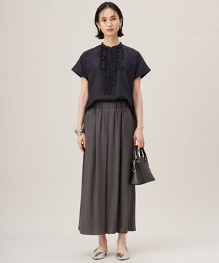 自由区 【セットアップ対応・接触冷感・UVケア・洗える】エアリーツイルキュロット パンツ バーント