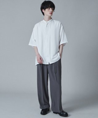 WEGO トロミBIGバンドカラーシャツ（S） ホワイト