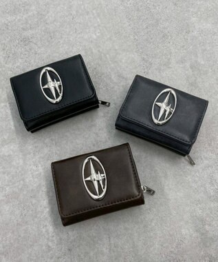 WEGO BIGメタルパーツフラップウォレット ブラック