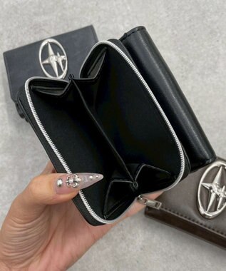 WEGO BIGメタルパーツフラップウォレット ブラック