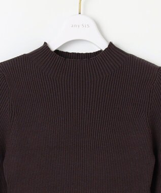 ANY SIS 【洗える】オーロラサテンコンビ ワンピース ラベンダー×スレート