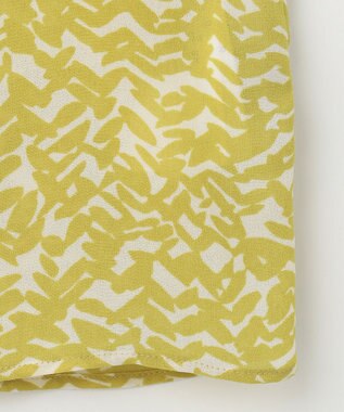 自由区 【洗える】ウェーブパターンプリント ブラウス ピスタチオ系