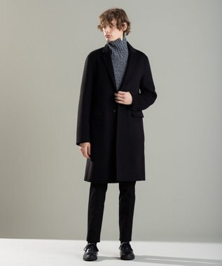 JOSEPH HOMME DOUBLE FACE CASHMERE  CHESTER FIELD COAT ブラック系