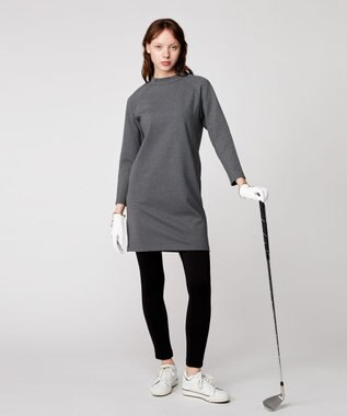 23区GOLF 一枚でスタイリングが完結！【WOMEN】【WEB限定】モックネック ワンピース 体型カバー グレー系