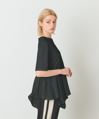 GRACE CONTINENTAL ペプラムカットトップ ブラック