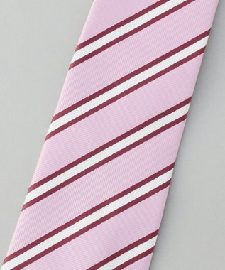 GOTAIRIKU GOTAIRIKU別注【日本製】シルク ネクタイ_ストライプ柄 ライラック系1
