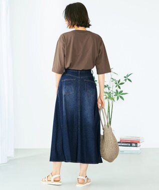 ANY L 【洗える】フロッキーロゴ Tシャツ ブラウン