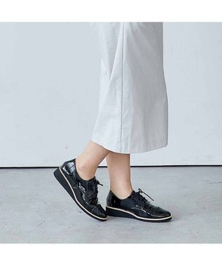 MODE ET JACOMO <D'ICI>ソフトレースアップシューズ ブラックエナメル