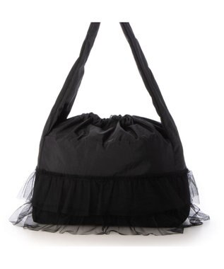 UNBILLION カシュカシュ cachecache / シフォンフリルショルダー ブラック