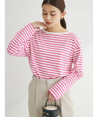 Green Parks コンパクトボーダープルオーバー Pink