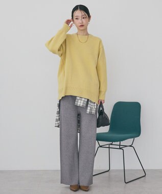 AMERICAN HOLIC 【選べる丈】モールニットプルオーバー Mustard