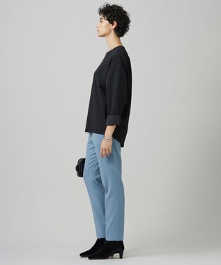 ICB 【洗える】ウール2WAYストレッチ ドロストパンツ ブルーシェイド系