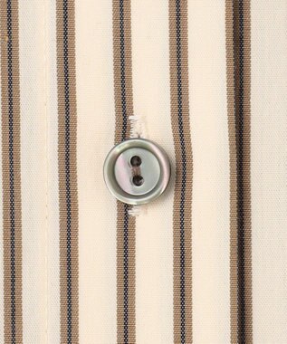 組曲 L 【ボウタイ付き】コンパクトシャーティング ストライプシャツ エクリュストライプ系1