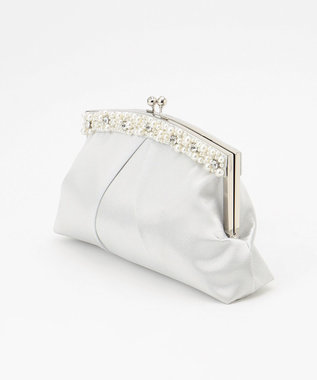 ANY SIS 【2WAY】ジュエル調フレームパーティ バッグ シルバー