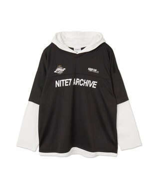 WEGO メッシュレイヤードTパーカー（LS） ブラック