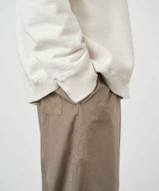 ATON COTTN LAWN | ワイドイージーパンツ - UNISEX BEIGE