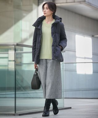 J.PRESS LADIES L 【洗える】CASHMERE BLEND Vネック プルオーバーニット ピスタチオ系