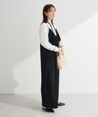 Green Parks フリルサロペット Black