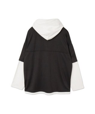 WEGO メッシュレイヤードTパーカー（LS） ブラック