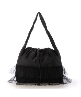 UNBILLION カシュカシュ cachecache / シフォンフリルショルダー ブラック