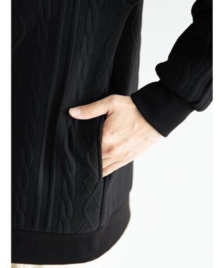 CRAFT STANDARD BOUTIQUE ケーブル柄カットカーディガン1 Black