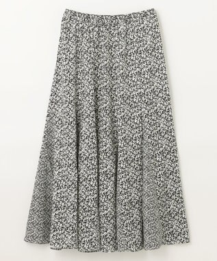 ANY 【洗濯機可能/ウエストゴム】プリントマーメイドスカート モノトーンフラワー