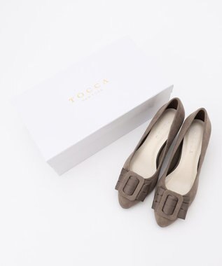 TOCCA BUCKLE RIBBON PUMPS パンプス ライトグレー系