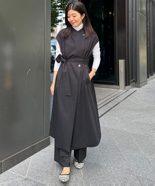 UNFILO スリーブレスコート ブラック