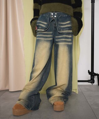 WEGO ラップブラストフレアデニム デニム