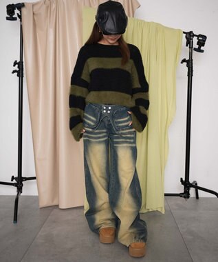 WEGO ラップブラストフレアデニム デニム