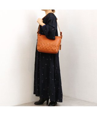 UNBILLION アトランタ ATLANTA / 牛革メッシュショルダー キャメル