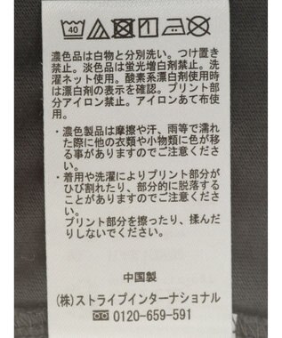 earth music&ecology ツアープリントＴシャツ Charcoal Gray