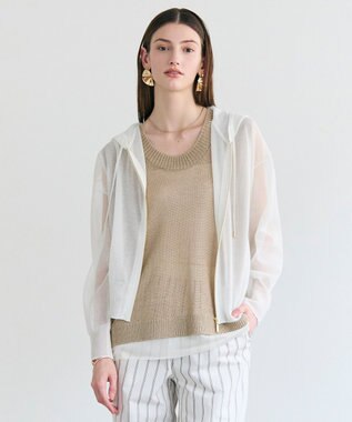 BEIGE， SIDERITE / シアージップフーディーニット