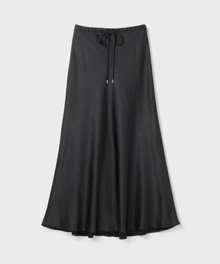 GRACE CONTINENTAL サテンストレッチイージースカート ブラック