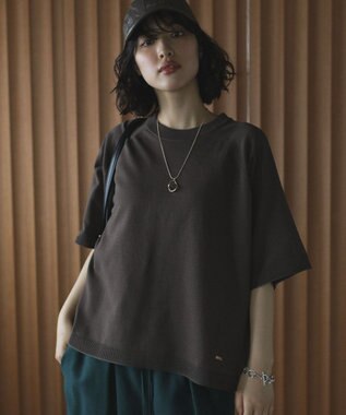 Green Parks トレーナー風ニットプルオーバー Brown