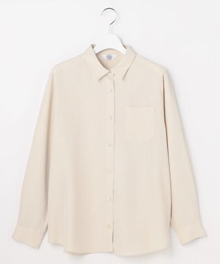J.PRESS LADIES ピーチポプリン シャツ サンドベージュ系