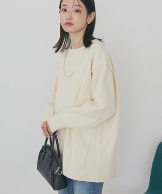 AMERICAN HOLIC 【選べる丈】モールニットプルオーバー Ivory