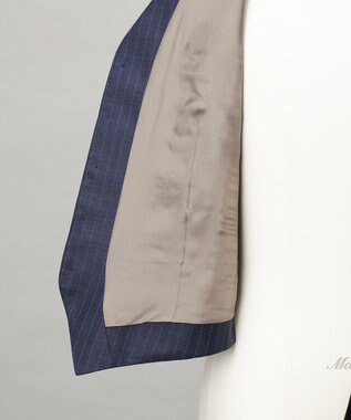 GOTAIRIKU 【Loro Piana Fabric】365 通年 3ピーススーツ(ネイビーストライプ) ダルブルー×ストライプ