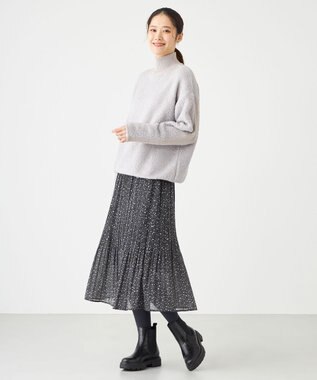 SHARE PARK LADIES プードルタートルニット ライトグレー系
