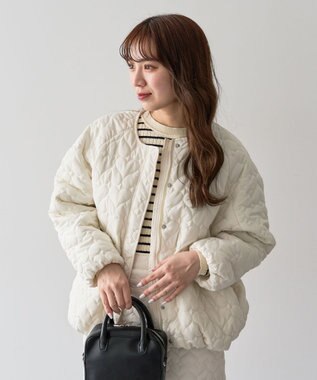 Green Parks ・ｓｗｉｎｇ　ｂｙ　ハートキルトコクーンブルゾン Ivory