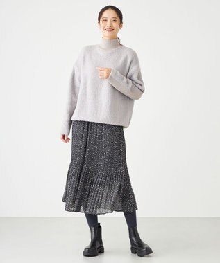 SHARE PARK LADIES プードルタートルニット ライトグレー系