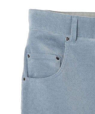 UNFILO ストレッチコーデュロイ スリムパンツ サックス