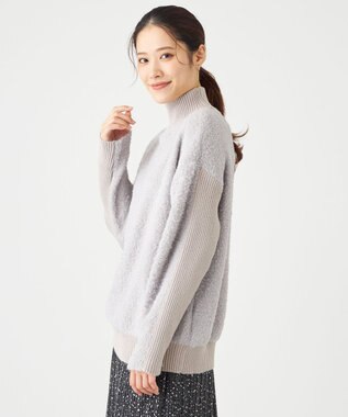 SHARE PARK LADIES プードルタートルニット ライトグレー系