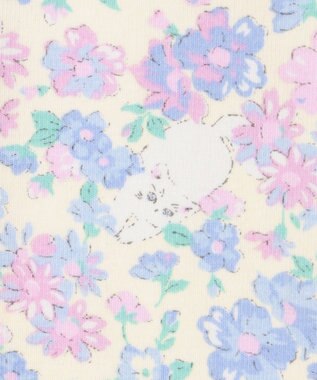 ANY KIDS 総柄フルレングス レギンス ネコ×花柄