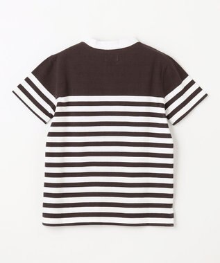 J.PRESS KIDS 【110-130cm】パネルボーダーハウスロゴ Ｔシャツ ブラウン系1