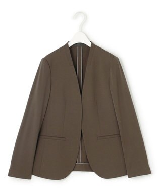 ICB 【防シワ・速乾・洗える】Fied ノーカラージャケット カーキ系