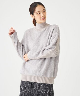 SHARE PARK LADIES プードルタートルニット ライトグレー系