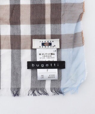 JOSEPH ABBOUD 【bugatti×V.FRAAS】ビッグチェック コットン ストール サックスブルー系4