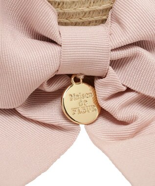 Maison de FLEUR 【手洗い可能】パールリボンスリットハット Pink